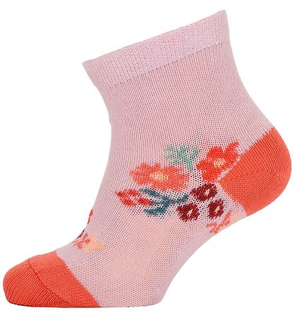 Melton Strømper - Rosa m. Blomster Melton Strømper - Rosa m. Blomster