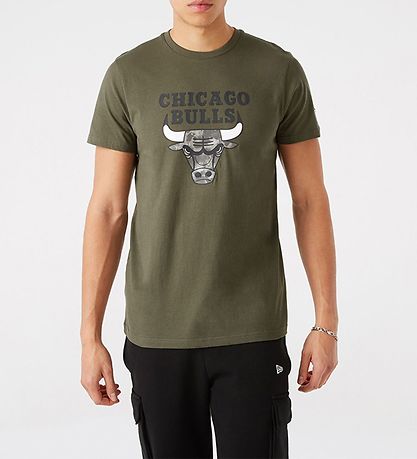 New Era T-Shirt - Chicago Bulls - Army Grøn New Era T-Shirt - Chicago Bulls - Army Grøn