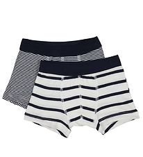 Petit Bateau Boxershorts - 2-pak - Navy/Hvidstribet Petit Bateau Boxershorts - 2-pak - Navy/Hvidstribet