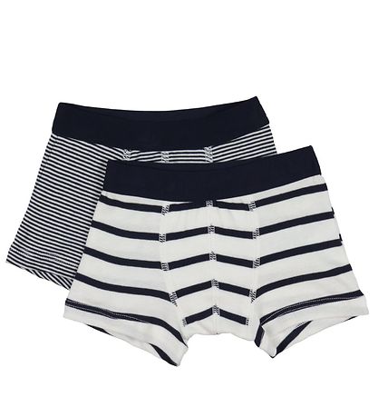 Petit Bateau Boxershorts - 2-pak - Navy/Hvidstribet Petit Bateau Boxershorts - 2-pak - Navy/Hvidstribet