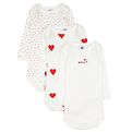 Petit Bateau Body l/æ - 3-pak - Hvid m. Hjerter Petit Bateau Body l/æ - 3-pak - Hvid m. Hjerter