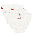Petit Bateau Trusser - 3-pak - Hvid m. Hjerter Petit Bateau Trusser - 3-pak - Hvid m. Hjerter