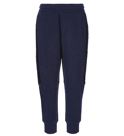 Emporio Armani Bukser - Navy m. Velour Emporio Armani Bukser - Navy m. Velour
