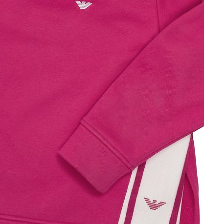 Emporio Armani Hættetrøje/Leggings - Pink m. Hvid Emporio Armani Hættetrøje/Leggings - Pink m. Hvid
