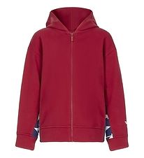 Emporio Armani Cardigan - Rød m. Blå Emporio Armani Cardigan - Rød m. Blå