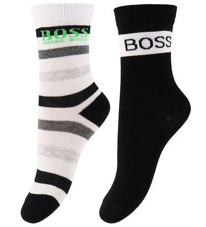 BOSS Sokkar - 2 Pakki - Casual - Svart/Hvítur M. Rendur BOSS Sokkar - 2 Pakki - Casual - Svart/Hvítur M. Rendur