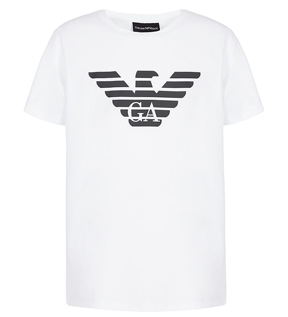 Emporio Armani T-Shirt - Weiß m. Navy - Emporio Armani - 6 Jahre (116) - T-Shirts
