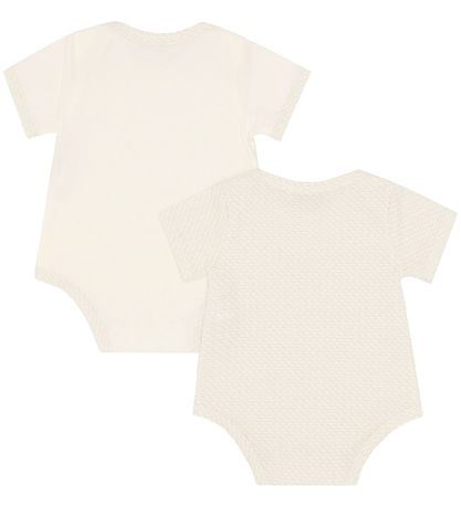 Emporio Armani Bodyer k/æ - 2-pak - Hvid/Beige m. Logo