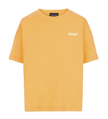 Emporio Armani T-shirt - Gul m. Hvid Emporio Armani T-shirt - Gul m. Hvid