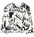 Dolce & Gabbana Sweatshirt - DG Next - White/Black w. Beads Dolce & Gabbana Sweatshirt - DG Next - White/Black w. Beads