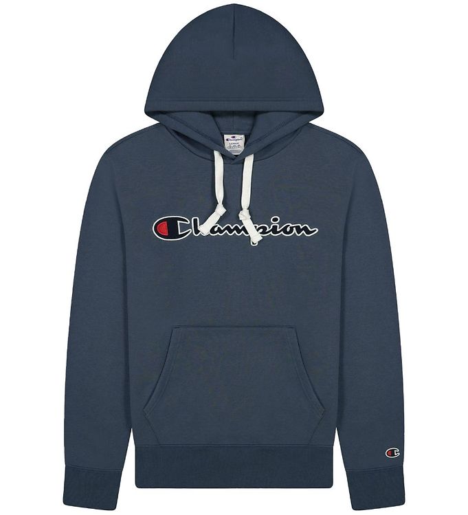 Champion Fashion Hættetrøje - Blå m. Logo