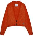 Calvin Klein Cardigan - Velour - Chenille - Cropped - Coral Oran Calvin Klein Cardigan - Velour - Chenille - Cropped - Coral Oran