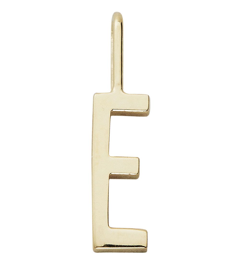 Design Letters Hanger Tot Ketting - E - 18 K vergulde - Design Letters - OneSize - Sieraden