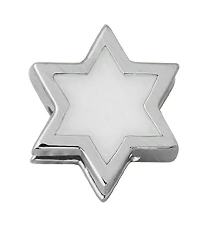 Design Letters Vedhæng Til Halskæde - Stjerne - Sølv/Hvid Design Letters Vedhæng Til Halskæde - Stjerne - Sølv/Hvid