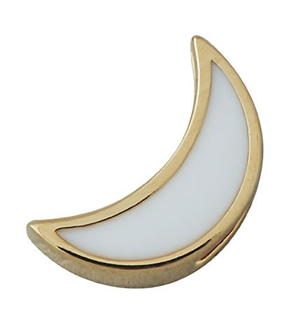 Design Letters Vedhæng Til Halskæde - Måne - Guld/Hvid Design Letters Vedhæng Til Halskæde - Måne - Guld/Hvid
