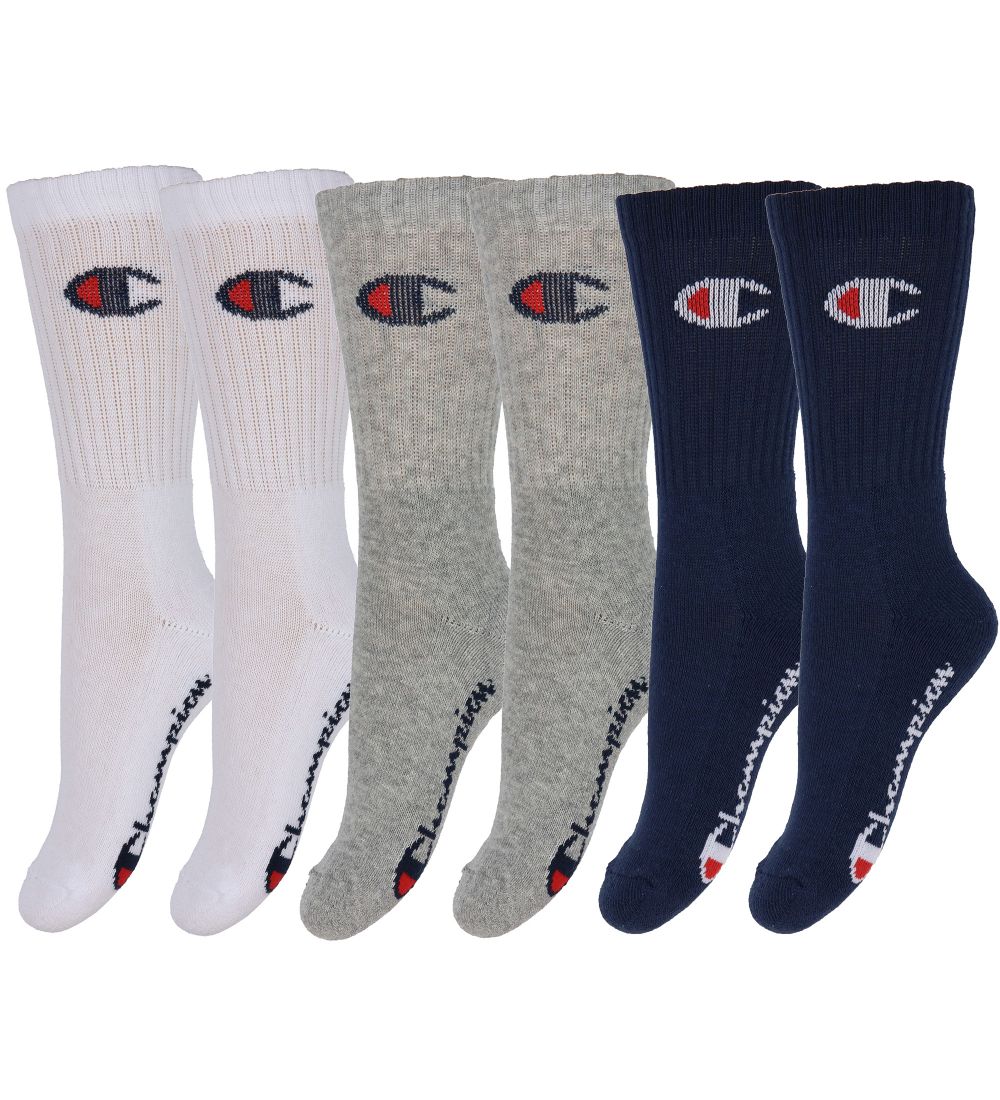 Champion Socken - Crew - 6er-Pack - Grey/White/Navy - Champion - 31/34 - Socken