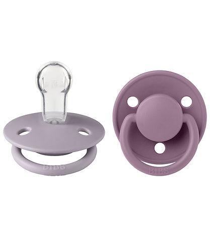BIBS De Lux Snuðin - 2 Pakki - Umferð - Steingervingur Grey/Mauv