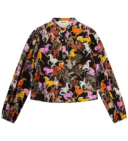 Zadig & Voltaire Skjorte - Wild Sound - Sort m. Heste Zadig & Voltaire Skjorte - Wild Sound - Sort m. Heste