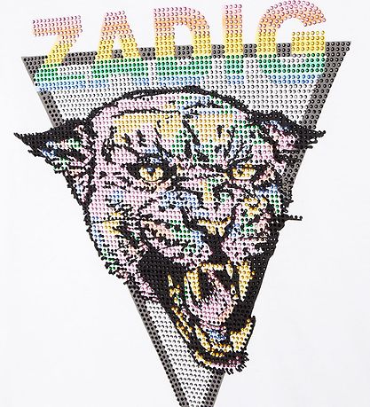 Zadig & Voltaire Bluse - Wild Sound - Hvid m. Print/Similisten Zadig & Voltaire Bluse - Wild Sound - Hvid m. Print/Similisten