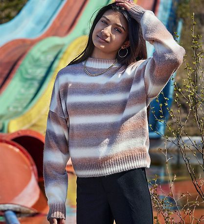 Hound Bluse - Strik - Stribet Brun Hound Bluse - Strik - Stribet Brun