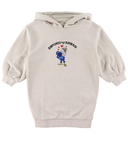 Emporio Armani Sweatkjole - Silver Cloud Emporio Armani Sweatkjole - Silver Cloud