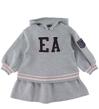 Emporio Armani Kjole - Gråmeleret m. Rosa