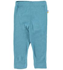 Joha Leggings - Uld/Silke - Rib - Blå Joha Leggings - Uld/Silke - Rib - Blå