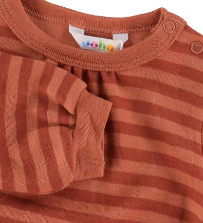 Joha Kjole - Uld - Orange/Rødstribet Joha Kjole - Uld - Orange/Rødstribet