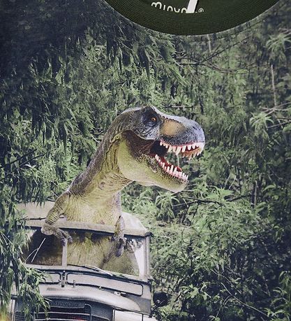 Minymo Bluse - Forest Night m. Dinosaur Minymo Bluse - Forest Night m. Dinosaur