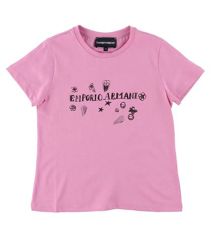 Emporio Armani T-shirts - 2-pak - Navy/Flamingo