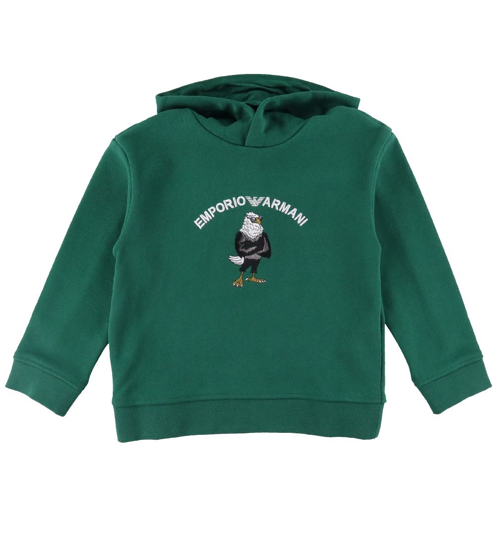 Emporio Armani Hoodie - Evergreen m. Adelaar - Emporio Armani - 10 jaar (140) - Hoodies