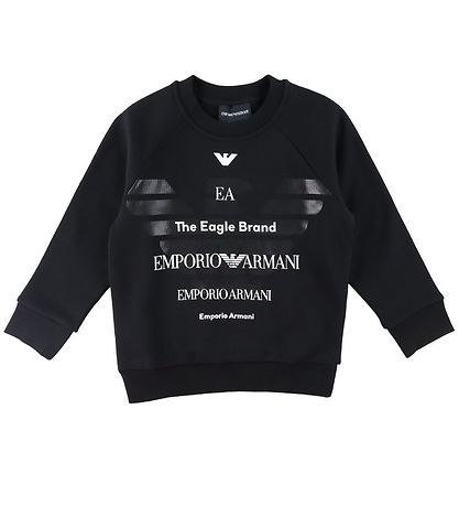 Emporio Armani Sweatshirt - Sort m. Tekst Emporio Armani Sweatshirt - Sort m. Tekst