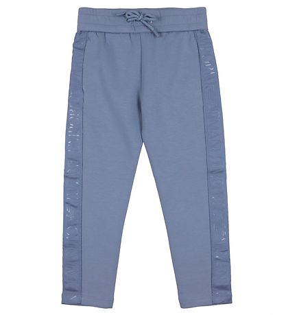 Emporio Armani Bukser - Støvet Blå m. Logostribe Emporio Armani Bukser - Støvet Blå m. Logostribe