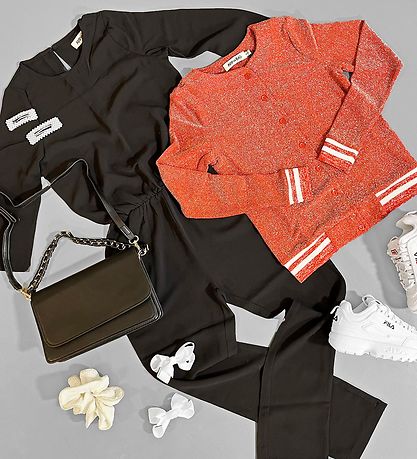 Add to Bag Cardigan - Burned Red m. Glimmer Add to Bag Cardigan - Burned Red m. Glimmer