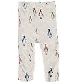 Joha Leggings - Bambus - Grå m. Pingviner Joha Leggings - Bambus - Grå m. Pingviner