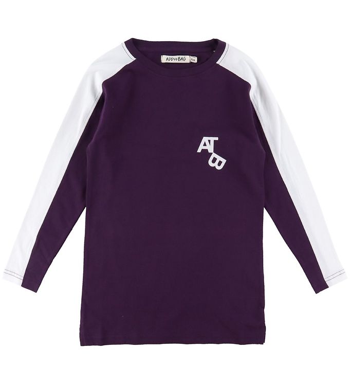 Add to Bag Bluse - Mørk Lilla m. Print