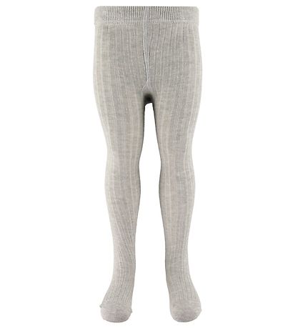 Minymo Strømpebukser - 2-Pak - Solid Rib - Light Grey Melange Minymo Strømpebukser - 2-Pak - Solid Rib - Light Grey Melange