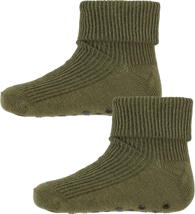 Minymo Børne Strømper m. non-slip - Dried Herb - 23/26