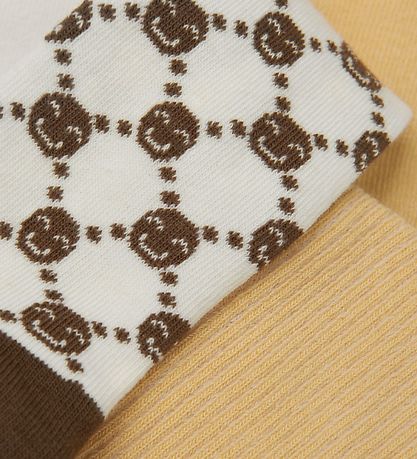 Minymo Strømpebukser - 2-Pak - Cocoa Brown m. Mønster Minymo Strømpebukser - 2-Pak - Cocoa Brown m. Mønster