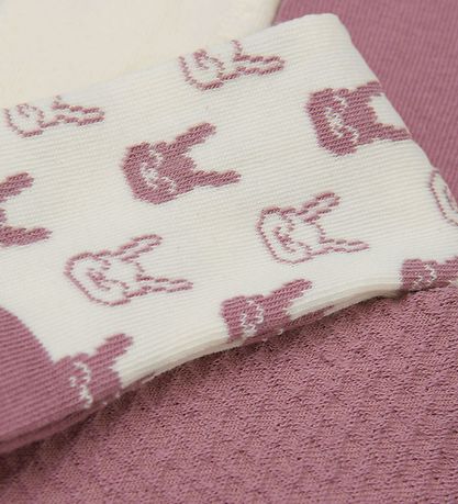 Minymo Strømpebukser - 2-Pak - Orchid Haze m. Mønster Minymo Strømpebukser - 2-Pak - Orchid Haze m. Mønster