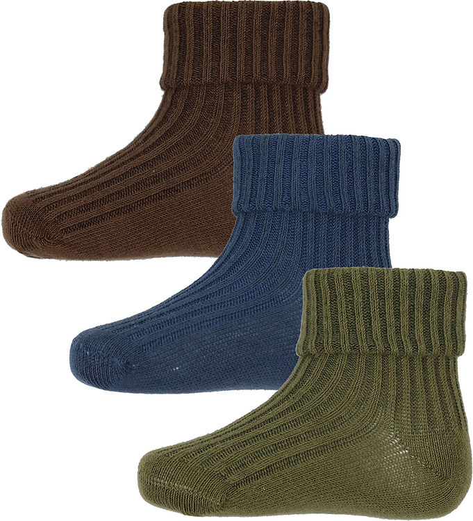 Minymo Strømper - 3-Pak - Dark Olive