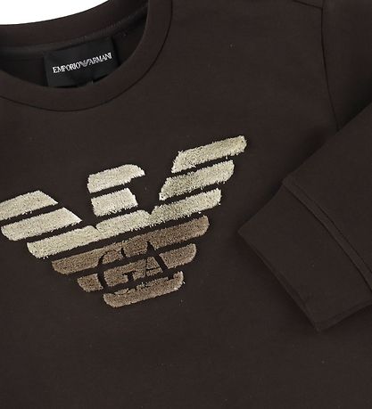 Emporio Armani Bluse - Dark Chocolate m. Logo Emporio Armani Bluse - Dark Chocolate m. Logo