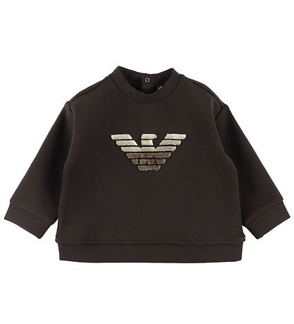 Emporio Armani Bluse - Dark Chocolate m. Logo Emporio Armani Bluse - Dark Chocolate m. Logo