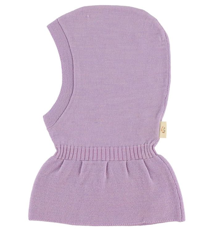 TYNDSTRIKKET ELEFANTHUE I MERINOULD - LAVENDER - LAVENDER / 44-46/4-9M