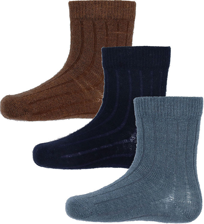 Minymo Strømper - Rib - 3-Pak - Dark Navy