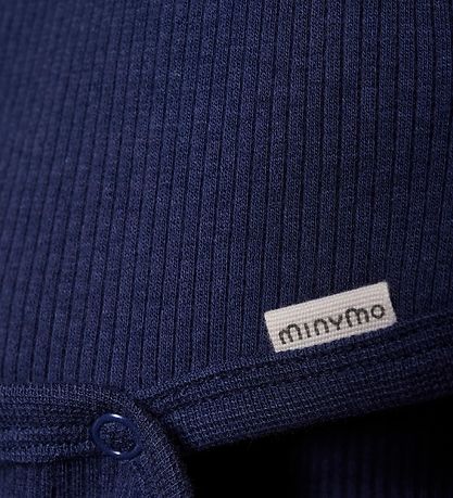 Minymo Slå-om Body l/æ - Rib - Dark Navy Minymo Slå-om Body l/æ - Rib - Dark Navy