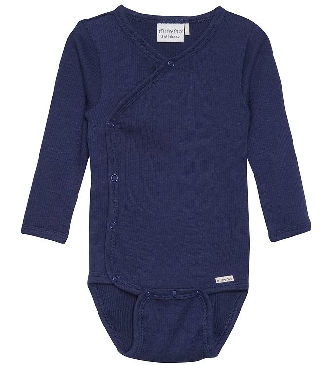 Minymo Slå-om Body l/æ - Rib - Dark Navy