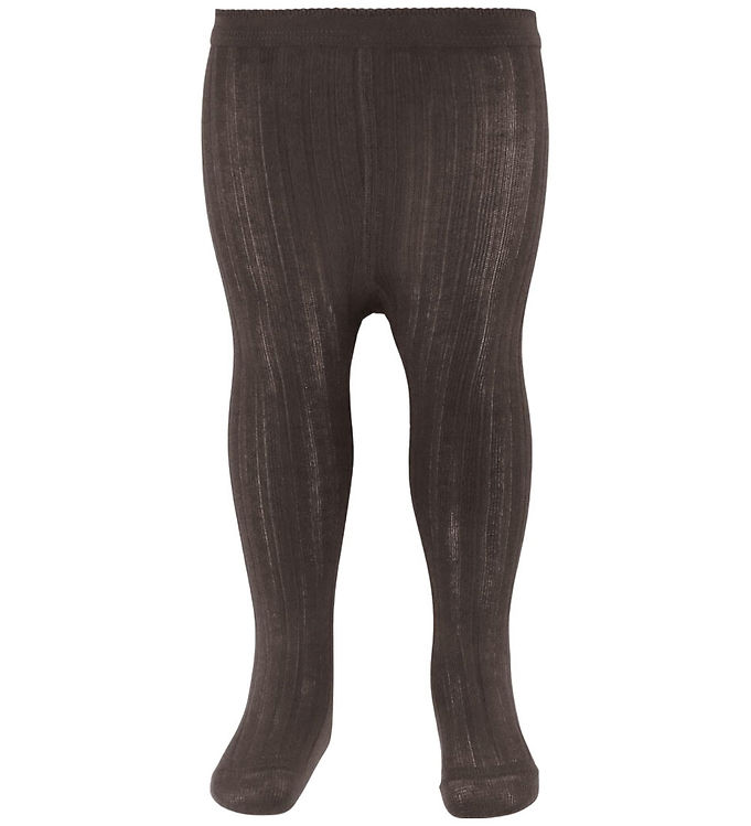 MP Strømpebukser - Rib - Dark Brown