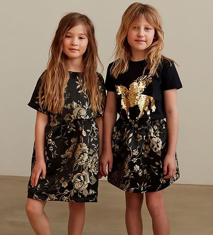 Petit By Sofie Schnoor Kjole - Sort m. Guld