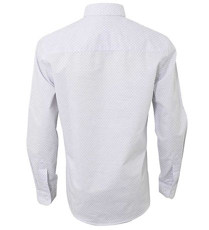 Hound Skjorte - All Over Print - Hvid m. Blå Hound Skjorte - All Over Print - Hvid m. Blå